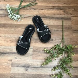 Nike Black & White Slides